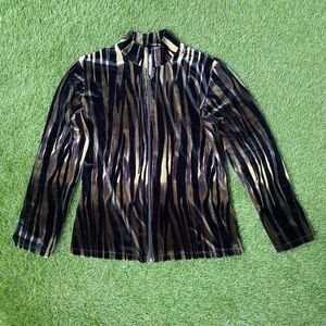 Velour Track Jacket with zipper